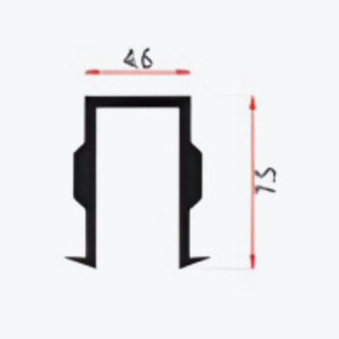 Glass panel retainer - E030